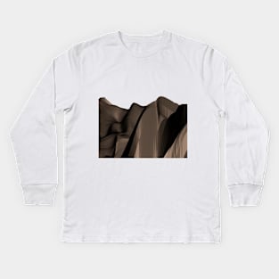 Folds of brown fabric Kids Long Sleeve T-Shirt